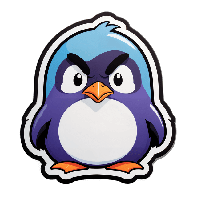 angry penguin sticker